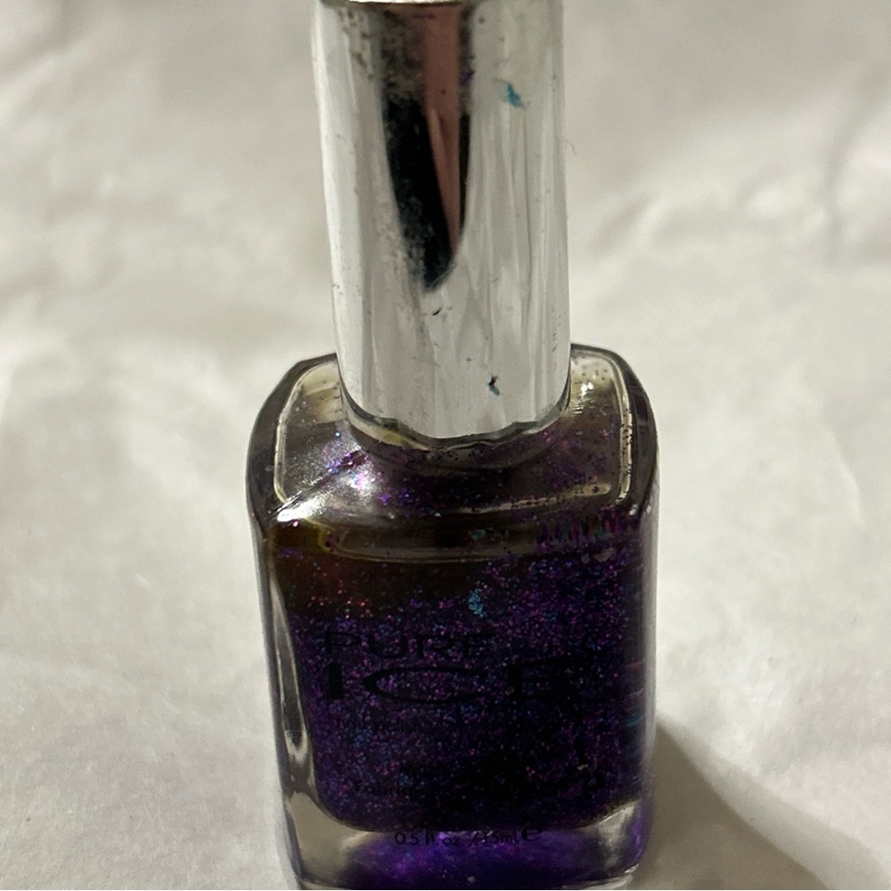 Pure Ice Nail Polish in Dark Purple glitter Shimmer Brand New